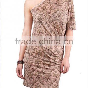 F&H new style fashion ladies single shoulder dress