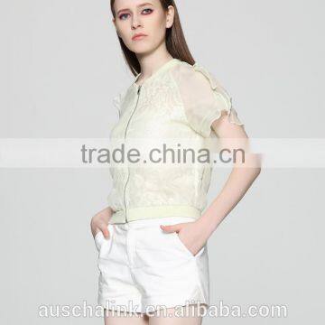 Hot Sale Summer Ladies Lightweight Short Style Silk Jacket OEM Service photo-2