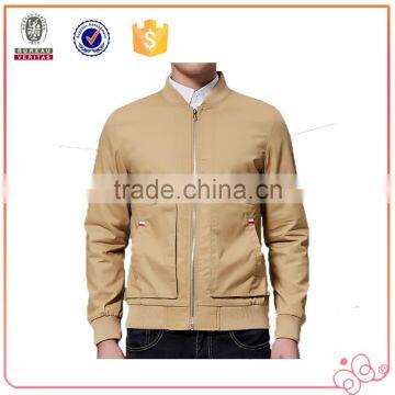 Hot Selling New Design Popular High Quality Men Jacket Solid Coat Custom Logo Zipper Pockets Outerwear