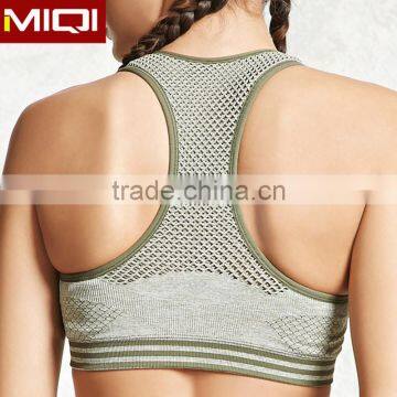 2017 new style fashion sports bra with low MOQ custom elastic sports bra gym clothing women