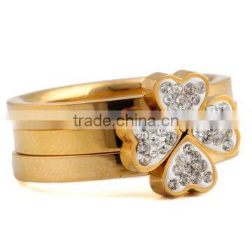 Pink Diamond Paving Titantium Steel Women Rings High Quality Steel Engagement Rings for Weeding Party 2016 photo-6