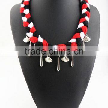 2016 Black Enamel Heart Charm Pendant Long Scarves Solid Black Costume Long Scarves Diy Custom Black Pendant Scarves photo-5