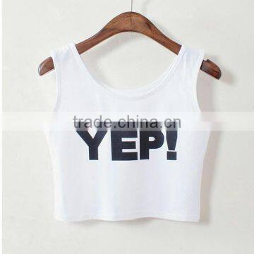2015 New Arrival Design Your Own Printing Sexy Young Lady Short Tank Top photo-4