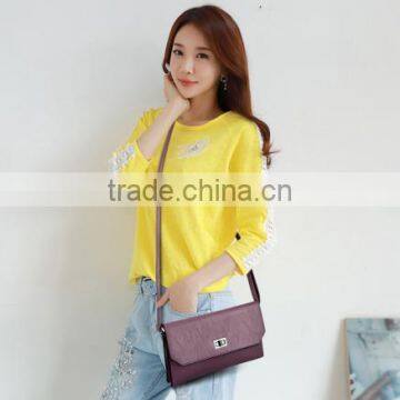 PU Leather Polyester Solid 82694 Girls Shoulder Long Strip Bag photo-5