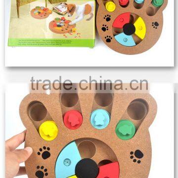 Pet Dog Puzzle Toys Bones Claw Type New Wood Multi - Functional Play Feeding Pet Cat Toys photo-2