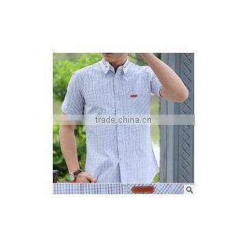 Men Short Sleeve Plaid Boys Casual Cotton Hawaiian Young Fashionable Elongated t Shirt for Men photo-5