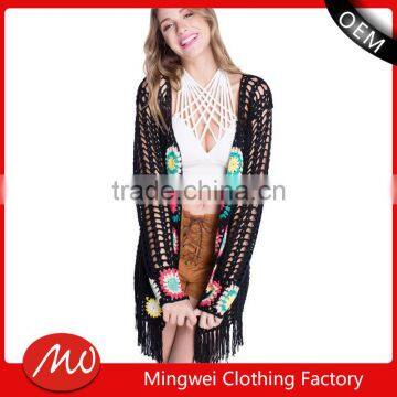 Wholesale Poncho Patterns Knitting Color Combination Womens Cardigan Sweater From Shantou photo-1
