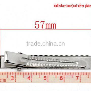 Custom 40PCs/pack Silver Tone Prong Barrettes Decorative Hair Clips photo-3