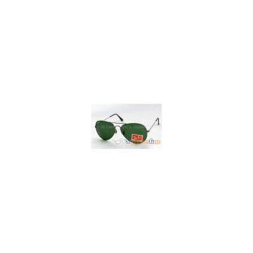 Ray-Ban RB3025-Aviator Green Lens Gunmetal Frame