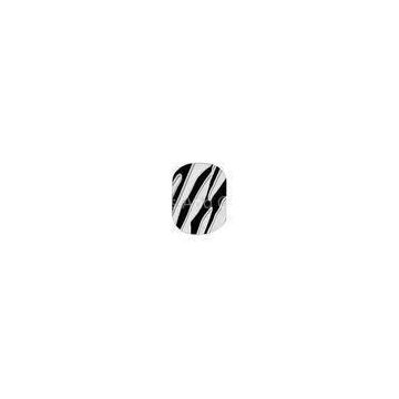 Fashionable PET 4C printing Portable Artificial Zebra Nail Sticker art for Girls