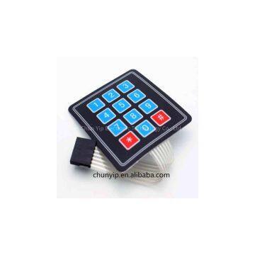 4*3 membrane keypad switch from china supplier
