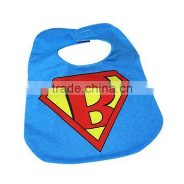 large size 24*33cm super hero two layers waterpoof baby bibs baby drool