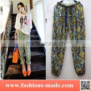 Girls Chiffon Bohemian Wide Leg Pants