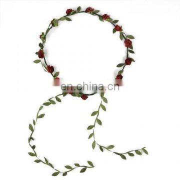 Beautiful flower crown headband top quality flower garland woth green leaves FH2090