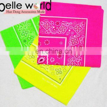 hip hop clover printed neon color cotton bandana