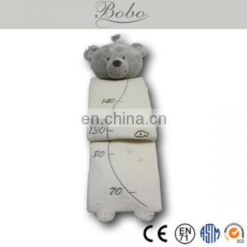 Cute Plush Toy Growth Chart with Stuffed Bear for Kids