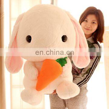 32cm Height White and Brown Custom Wholesale Stuffed Plush Rabbit Toy photo-2