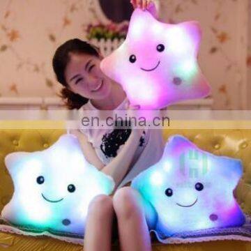 HI CE plush toy star with LED light colorful flash for Valentine day gift birthday party