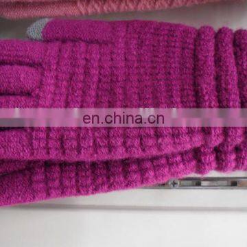 Acrylic Knitted touch screen glove