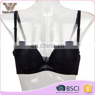 OEM order high quality eco-friendly nylon black seamless bra for lady