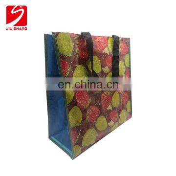 Reusable Supermarket Fruit Full Color Printing Fabric Pp Woven Shopping Bag