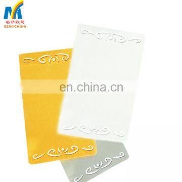 wholesale good effect 0.32mm red straight laser blank aluminum business card , name cards