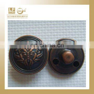 18mm antique brass sewing button wih custom LOGO