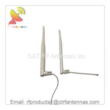 Indoor-outdoor rubber duck antenna 2.4GHz wifi antenna to wireless router u.fl wifi antenna