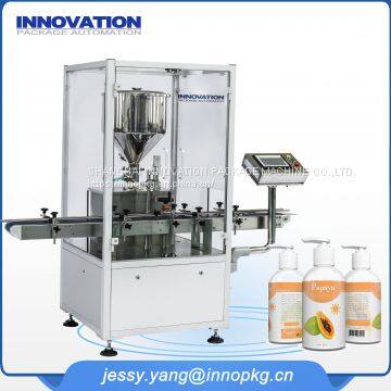Singe head body lotion round bottle filling machine with PLC control