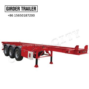 3 axles 40ft container chassis skeleton semi trailer for sale