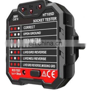 Socket Tester GFCI  48-250V Wall Plug Breaker Finder Leakage Test With LED voltage display