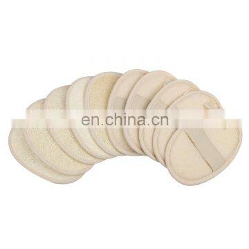 Natural Luffa and Terry Cloth Exfoliating Loofah Sponge Pads, Loofa Sponge Scrubber Body Glove