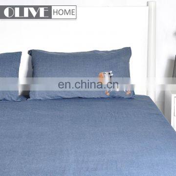 Wholesale Home Textile Luxury Embroidery Animal 100% Cotton Comforter Quilt Set Bed Sheet Cover Set Baby Bedding Set For Kids photo-2