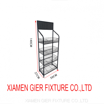 Floor Standing Metal Shelf Grocery Display photo-3