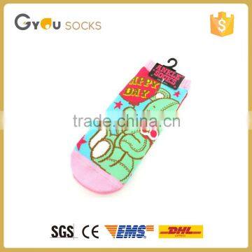 Happy bear bright color cotton printed socks Hot sale