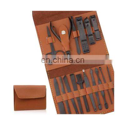 New 16 In 1 Nail Manicure Set Cutter Professional Stainless Steel Scissors Grooming Kit Art Cuticle Utility Tools Nail Clipper photo-3