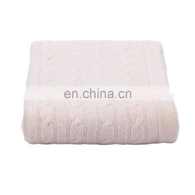Colorful Cable Luxe Knitted Cashmere Baby Blanket photo-5