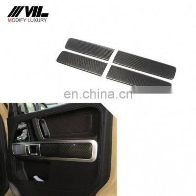 4pcs/set G-Class Carbon Fiber Door Interior trims Cover for Mercedes-Benz G500 G550 G63 AMG 2019