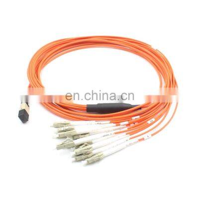 ftth 12 core MPO to LC Female Male Optic MTP SM MM fiber jumper cordon de raccordement en fibre fiber patch cord