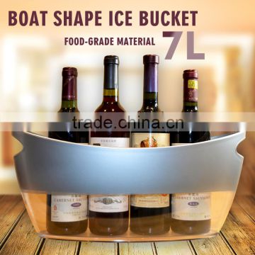 Plastic beverage party tubs 7L boat shape wine cooler with handles