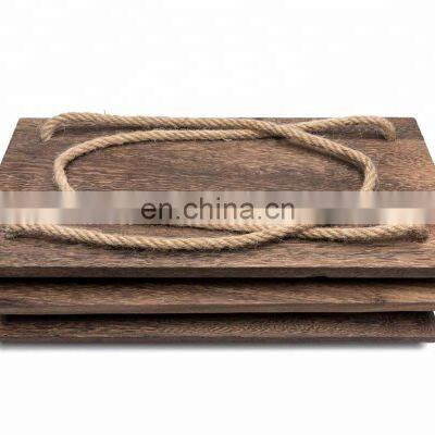 Perfect Wall Swing Storage Shelves Jute Rope Organizer Rack 3 Tier