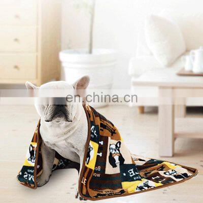 Luxury Recycled Travel Portable Pink Outdoor Car Soft Calming Customised Bed Dog Pet Blanket photo-3