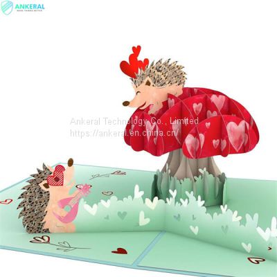 Hedgehog 3D Folded Card Best Valentine’s Day Cards & Gifts for My Girlfriend