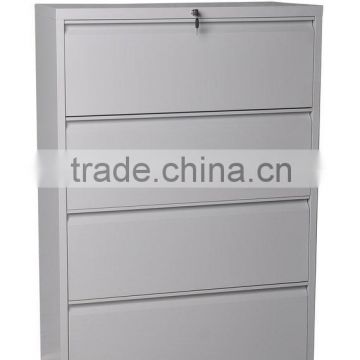 Black or Grey Anti-tilt System 4 Drawer Lateral File Cabinet With Goose Neck Handle(DL-L4)