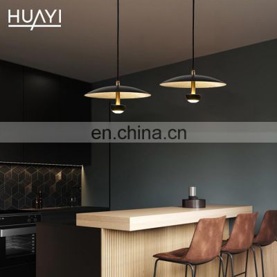 HUAYI Factory Sales Sand Black Led 7w Modern Decoration Led Hanging Light Living Room Pendant Lamp