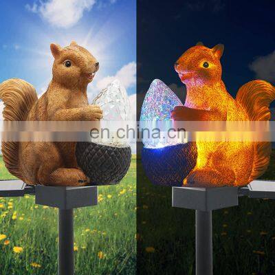 Ip65 Waterproof Outdoor Solar Squirrel Shape Garden Figurine Solar Led Garden Lights Solar Garden Lights Outdoor Waterproof Led