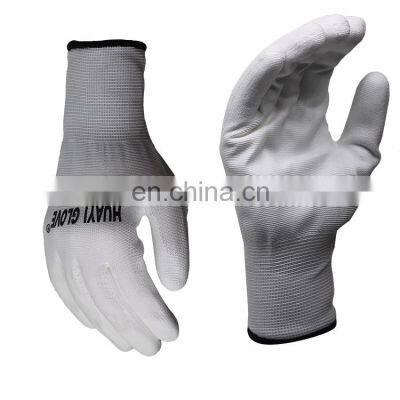 Black PU Coated Nylon Polyester Cheap Work Gloves EN388 CE4131 Auto Repair Work Gloves