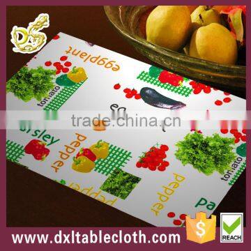 Customized full color printing Hotel Plastic placemat