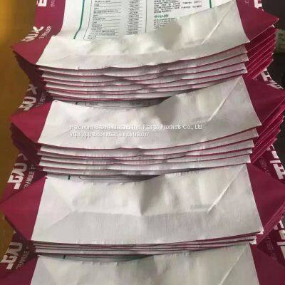 50 кг композитный клапанный блок с донным клапаном для бумажной мешки из полипропилена для цемента