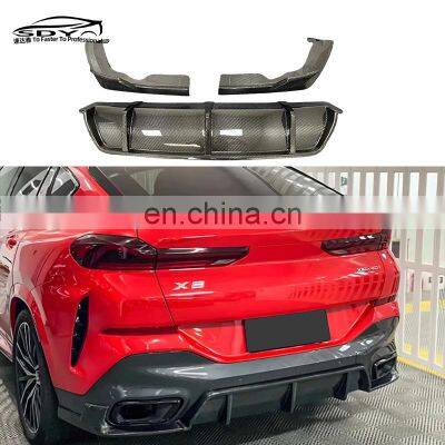 G06 X6 High quality Carbon Fiber MP style Rear diffuser For BMW X6 G06 2019+ Rear bumper Lip